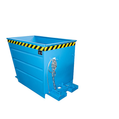 BAUER Tipping container VG 700, painted, RAL 5012 light blue 4535-02-0000-3