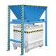 BAUER Building materials container BC 1000 (stone clamp release), painted, RAL 5012 light blue 4445-04-0000-3