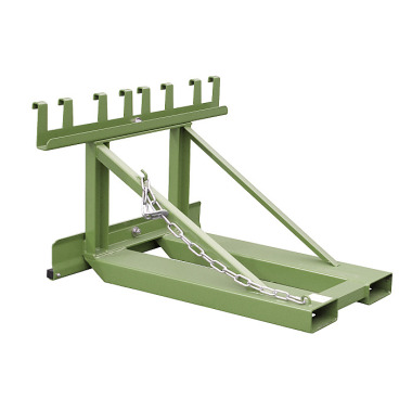 BAUER Waste bin lifter MH-II, painted, RAL 6011 Reseda green 4496-06-0000-4