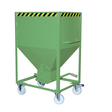 BAUER SR 600 silo container, painted, RAL 6011 Reseda green 4437-06-0000-4