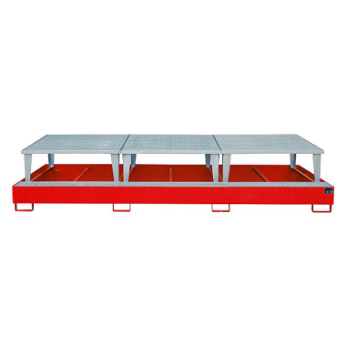 BAUER Drip tray AWA 1000-3, painted, RAL 3000 fire red 4518-20-0000-2