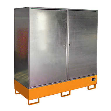 BAUER Hazardous materials cabinet GS-2, painted, RAL 2000 yellow-orange 4495-21-0000-1