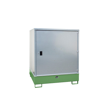 BAUER Hazardous materials cabinet GS-3, painted, RAL 6011 Reseda green 4495-22-0000-4