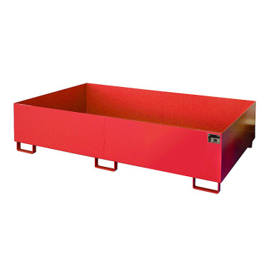 BAUER Shelf tray RW 2200-2, painted, RAL 3000 fire red 4518-49-0000-2