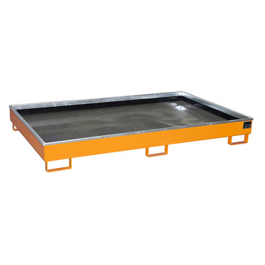 BAUER Shelf tray with PE insert RW 2200-2 PE, painted, RAL 2000 yellow-orange 4518-61-0000-1