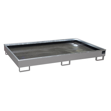 BAUER Shelf tray with PE insert RW 2200-2 PE, lacquered, RAL 7005 mouse grey 4518-61-0000-5