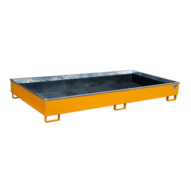 BAUER Shelf tray with PE insert RW 2700-2 PE, painted, RAL 2000 yellow-orange 4518-54-0000-1