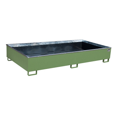 BAUER Shelf tray with PE insert RW 2700-3 PE, lacquered, RAL 6011 Reseda green 4518-55-0000-4