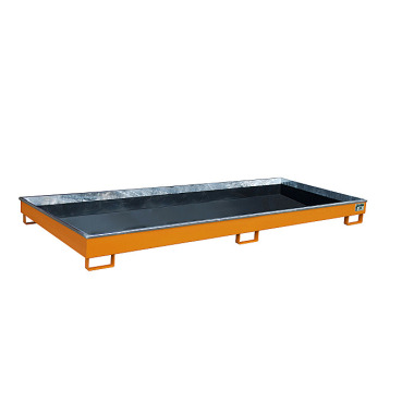 BAUER Shelf tray with PE insert RW 3300-1 PE, painted, RAL 2000 yellow-orange 4518-72-0000-1