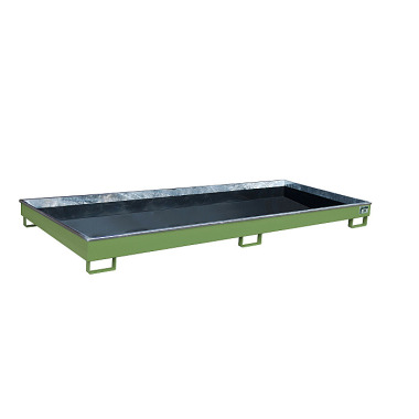 BAUER Shelf tray with PE insert RW 3300-1 PE, lacquered, RAL 6011 Reseda green 4518-72-0000-4