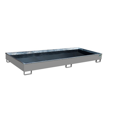 BAUER Shelf tray with PE insert RW 3300-2 PE, lacquered, RAL 7005 mouse grey 4518-76-0000-5