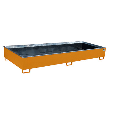 BAUER Shelf tray with PE insert RW 3300-3 PE, painted, RAL 2000 yellow-orange 4518-80-0000-1