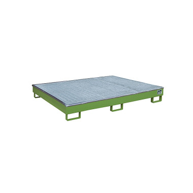 BAUER Shelf tray with PE insert RW-GR 1800 PE, lacquered, RAL 6011 Reseda green 4518-56-0000-4