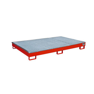 BAUER Shelf tray with PE insert RW-GR 2200-1 PE, painted, RAL 3000 fire red 4518-62-0000-2