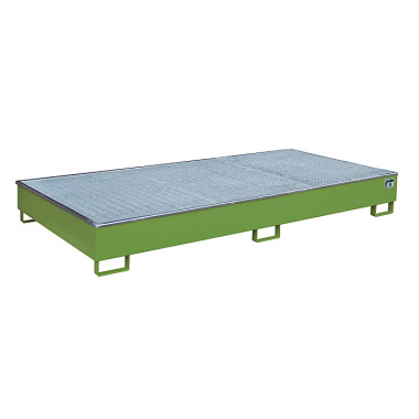 BAUER Shelf tray with PE insert RW-GR 2700-2 PE, lacquered, RAL 6011 Reseda green 4518-58-0000-4