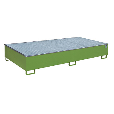 BAUER Shelf tray with PE insert RW-GR 2700-3 PE, lacquered, RAL 6011 Reseda green 4518-59-0000-4