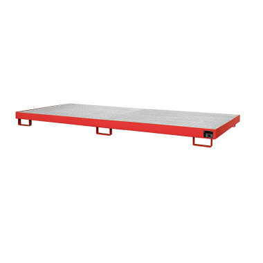 BAUER Shelf tray RW-GR 3300-1, painted, RAL 3000 fire red 4518-71-0000-2