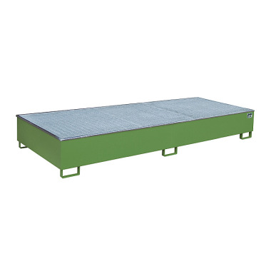 BAUER Shelf tray with PE insert RW-GR 3300-3 PE, lacquered, RAL 6011 Reseda green 4518-81-0000-4