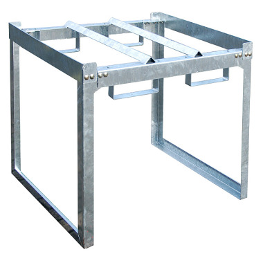 BAUER Drum and small bin shelving FRE-1/M, hot-dip galvanised 4423-36-0000-7