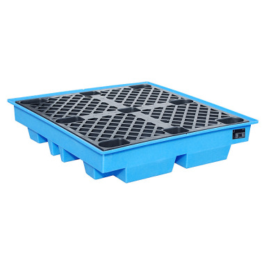 BAUER GREEN-LINE PE drip tray WP-PE 4/2, made of robust blue polyethylene 4520-14-0000-0