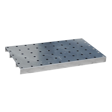 BAUER Perforated sheet metal grating, galvanised 4473-15-0400-7