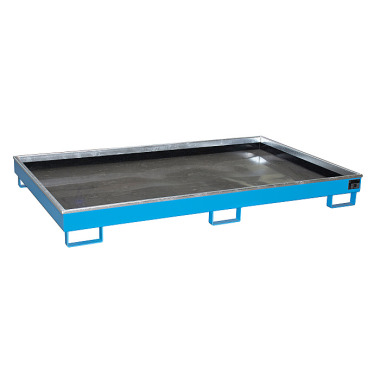 BAUER Shelf tray with PE insert RW 2200-1 PE, painted, RAL 5012 light blue 4518-60-0000-3