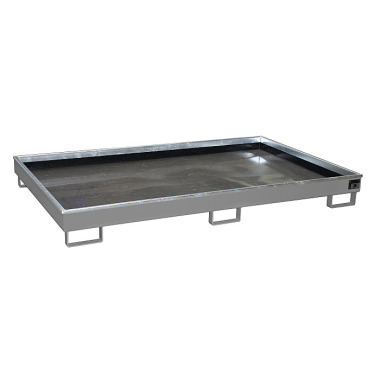 BAUER Shelf tray with PE insert RW 2200-1 PE, lacquered, RAL 7005 mouse grey 4518-60-0000-5