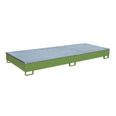 BAUER Shelf tray with PE insert RW-GR 3300-2 PE, lacquered, RAL 6011 Reseda green 4518-77-0000-4