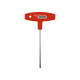 AMF Angle screwdriver 6KT 4mm/5/32inchx100mm with T-handle hardened/nickel-plated CV. 44982