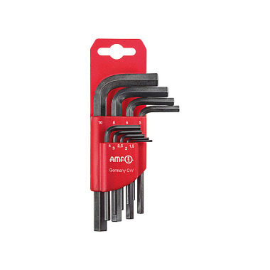 AMF Angle screwdriver ISO2936 911SHS HM9C 6KT SW1.5-10mm 9-piece hardened brown CV. 89425