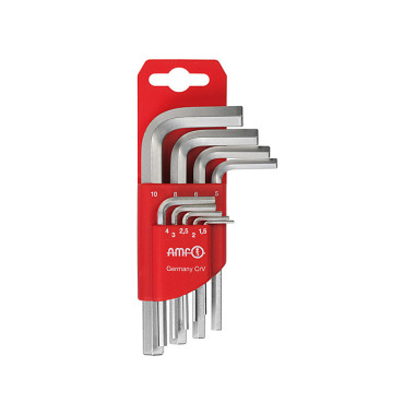 AMF Angle screwdriver set 9-piece 6KT SW1-10mm ISO2936 in customer holder 46789