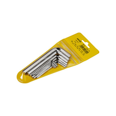 AMF Angle screwdriver 6KT SW0.05-3/8 inch 11 pieces in bag hardened nickel-plated CV. 43901