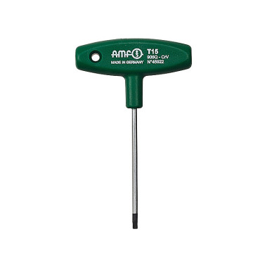 AMF TORX screwdriver T25 with T-handle hardened chrome-plated CV. 45948