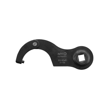 AMF Articulated hook wrench with pin and holder for torque wrench 776Md size 60-90 x 6 mm 52761