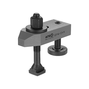 AMF Clamping iron bevelled 6314V-14x100 with clamping and support screw 72801