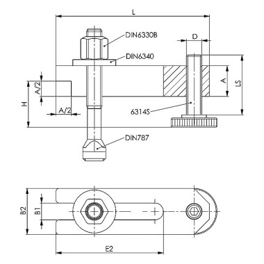 AMF deep clamping jaw No.6490 30-M24 Bulle 73049