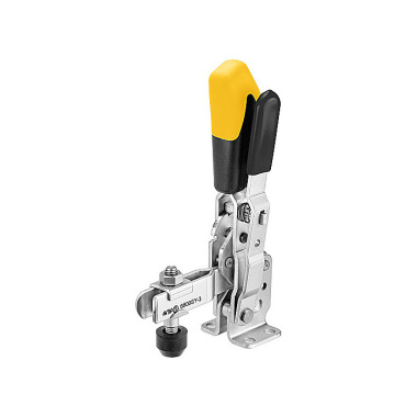 AMF 6800SY-2 Vertical clamp with yellow handle and safety lock 557179