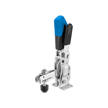 AMF 6800SE-2 vertical clamp with blue handle and safety lock 557724