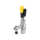 AMF 6802SY-2 Vertical clamp with yellow handle and safety lock 557182