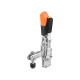 AMF 6802SJ-2 Vertical clamp with orange handle and safety lock 557420