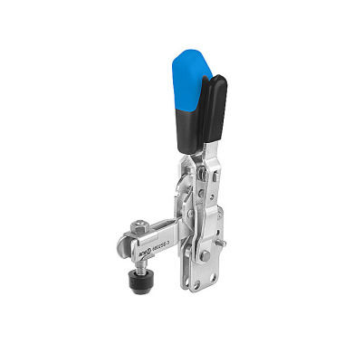 AMF 6802SE-2 Vertical clamp with blue handle and safety lock 557735