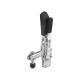 AMF 6802ST-2 Vertical clamp with black handle and safety lock 558136