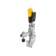 AMF 6803SY-2 Vertical clamp with yellow handle and safety lock 557202