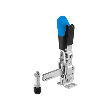 AMF 6804SE-3 Vertical clamp with blue handle and safety lock 557746