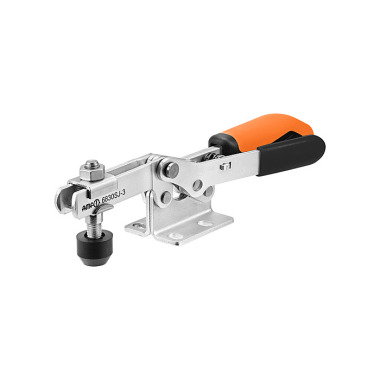 AMF 6830SJ-3 Horizontal clamp with orange handle and safety lock 557427