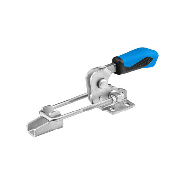 AMF 6848HSE-4 Latch clamp horizontal with blue handle and safety lock 557752