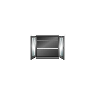 ThurMetall Hinged door cabinet (WxDxH) 1000x500x1000mm KEY Lock Reseda green RAL 6011 82.998.030