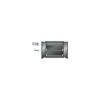 ThurMetall Heavy-duty cabinet (WxDxH) 1100x620x1000 mm KEY Lock light grey RAL 7035 82.849.020