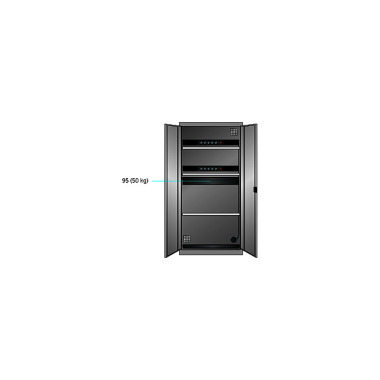 ThurMetall Electric hinged door cabinet (WxDxH) 1000x580x1995 mm Type D Pigeon blue NCS S 4040-R70 B / Light blue NCS S 1060-R80 B 85.214.501