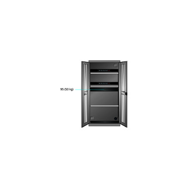 ThurMetall Electric hinged door cabinet (WxDxH) 1000x580x1995 mm Type D Reseda green RAL 6011 85.217.030